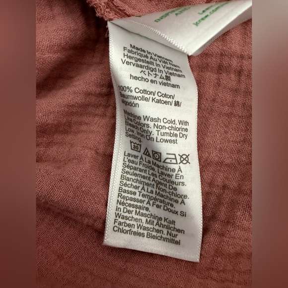 J Crew Factory Gauze Smocked Ruffleneck Top Size L - Picture 5 of 8